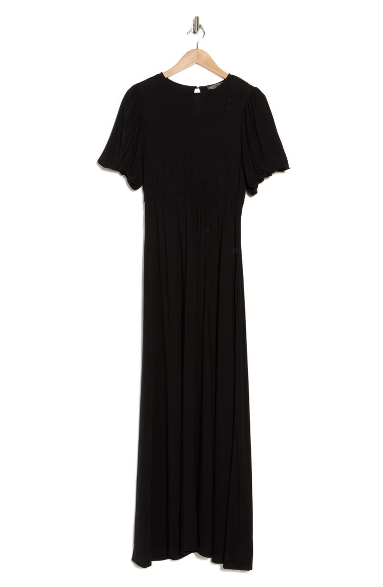 BY DESIGN Ophelia Puff Sleeve Maxi Dress, Alternate, color, Black