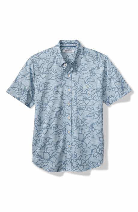 Tommy Bahama San Lucio Tides Flora IslandZone® Short Sleeve Cotton Blend Button-Up Shirt