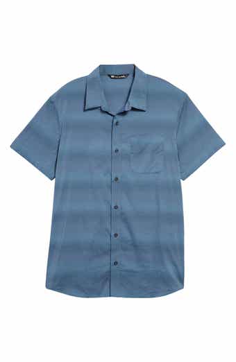 TravisMathew On the House Stripe Short Sleeve Button-Up Shirt