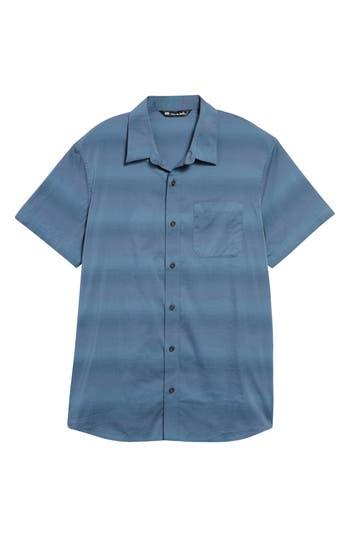 Travismathew On The House Stripe Short Sleeve Button-up Shirt