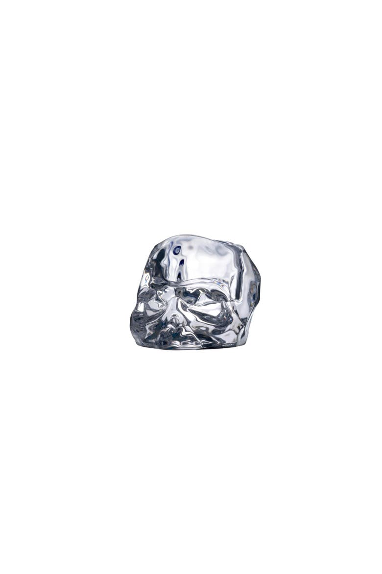 Memento Mori Tealight Holder, Alternate, color, Clear