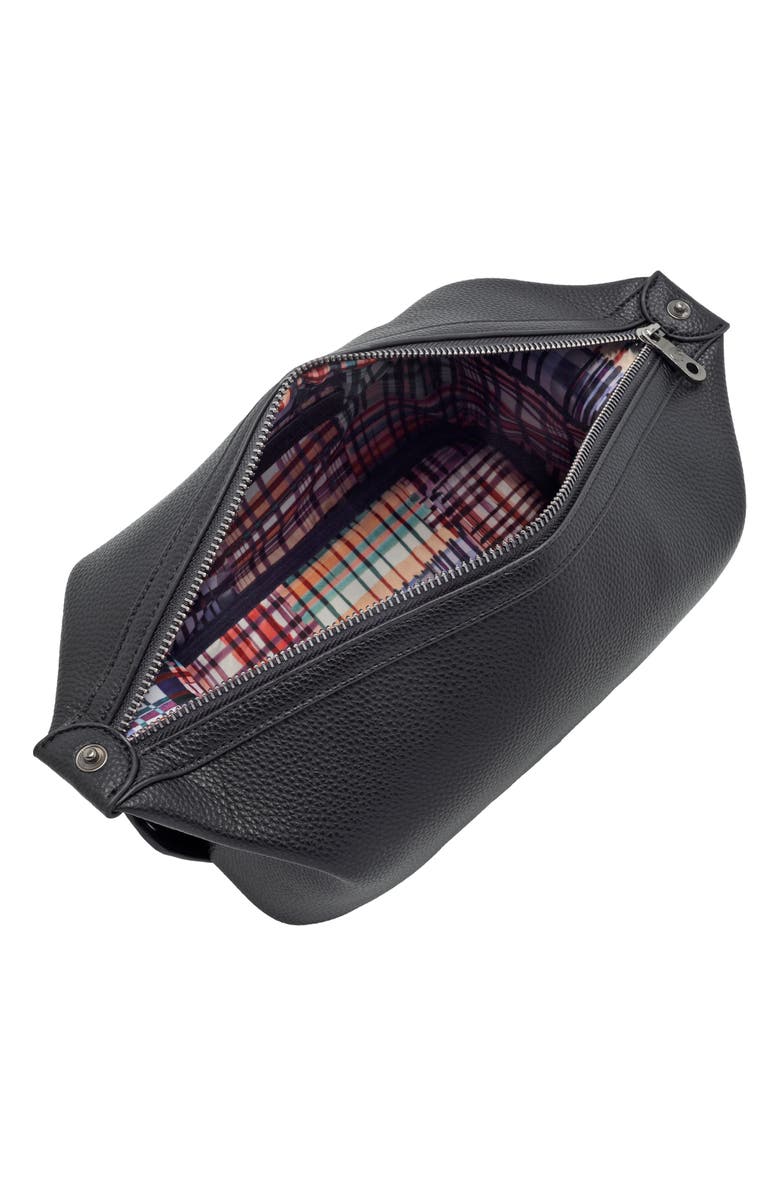 Robert Graham Waverly Faux Leather Toiletry Kit, Alternate, color, Black