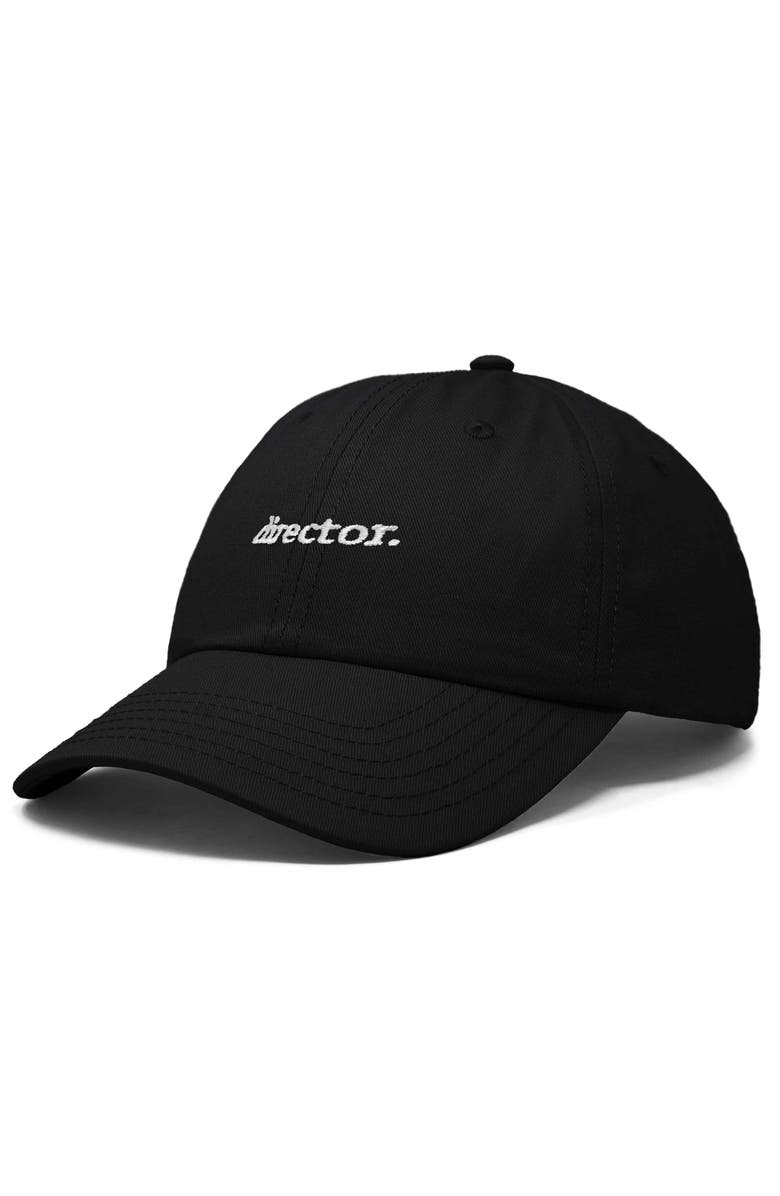 Dalix Director Embroidered Low Crown Cap, Alternate, color, Black