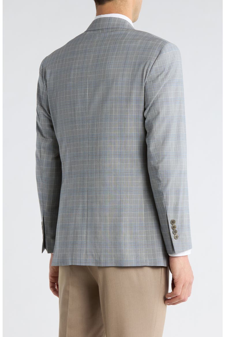 Plaid Wool Blend Blazer, Alternate, color, GREY OVERCHECK