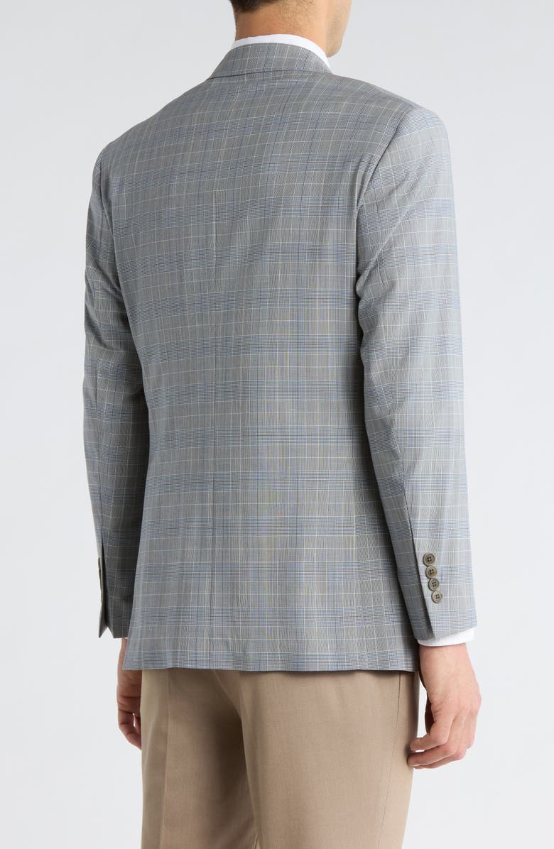Brooks Brothers Plaid Wool Blend Blazer, Alternate, color, Grey Overcheck