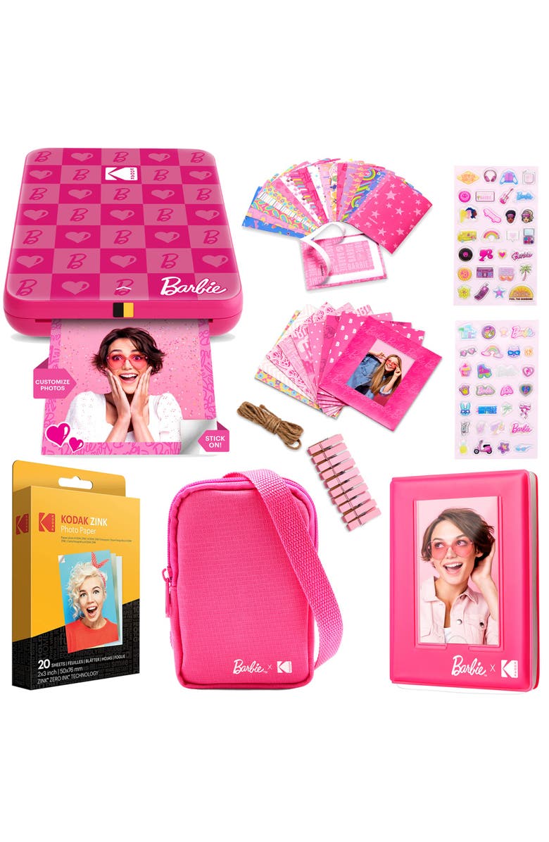 Kodak x Barbie Step Slim Printer Gift Bundle, Main, color, White