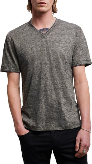 John Varvatos Regular Fit V-Neck Short Sleeve Linen T-Shirt | Nordstromrack