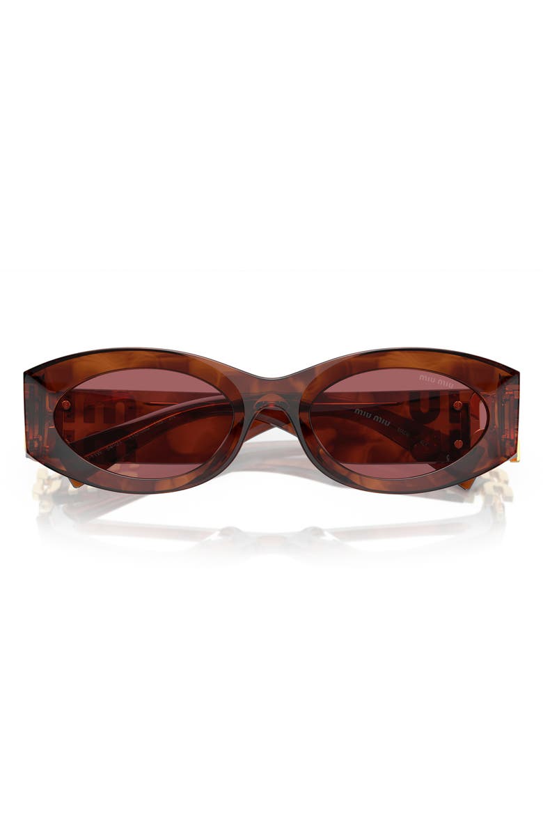Miu Miu 54mm Rectangular Sunglasses, Main, color, Dark Violet