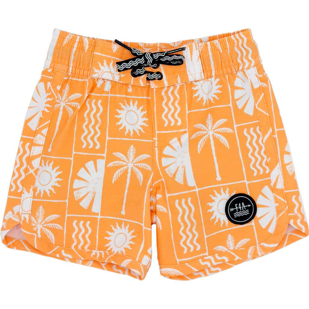 Shop Feather 4 Arrow Indo Sun Board Shorts In Golden Sun