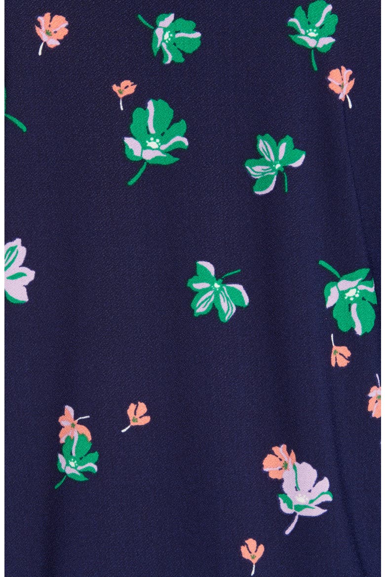V-Neck Puff Sleeve Knit Top, Alternate, color, NAVY P DISTANT FLORAL