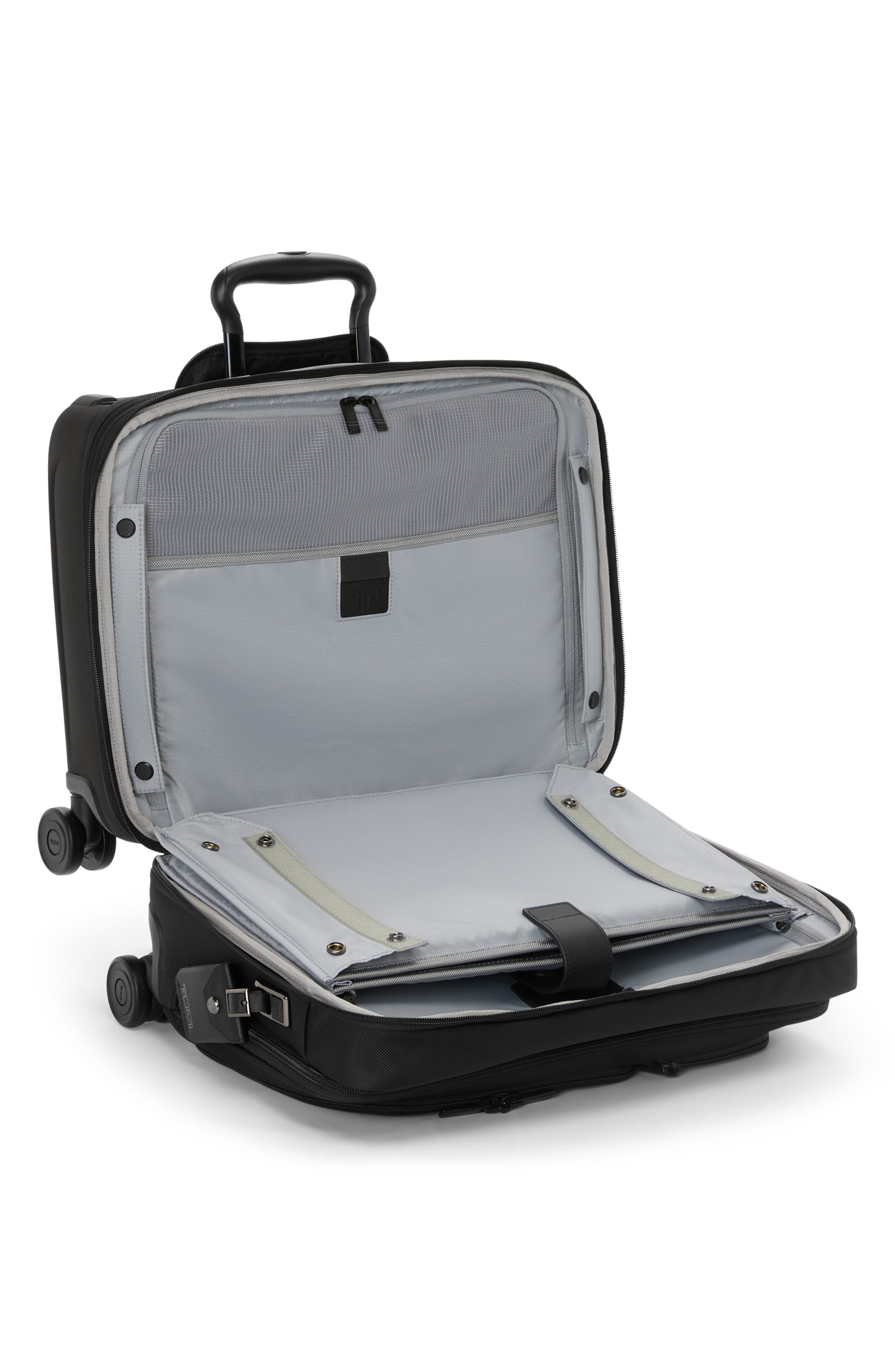 Alpha Deluxe Expandable Laptop Wheeled Brief, Alternate, color, BLACK