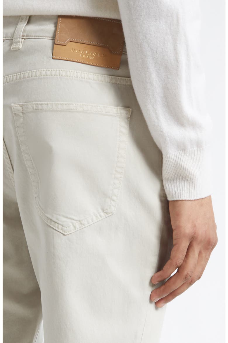 Stretch Cotton & Silk Blend Jeans, Alternate, color, LIGHT BEIGE
