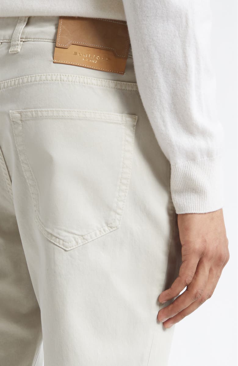 Boglioli Stretch Cotton & Silk Blend Jeans, Alternate, color, Light Beige