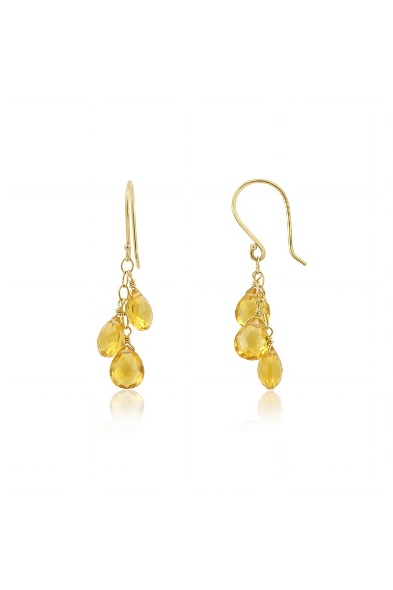 Citrine Bead Dangle Earrings, Main, color, Citrine
