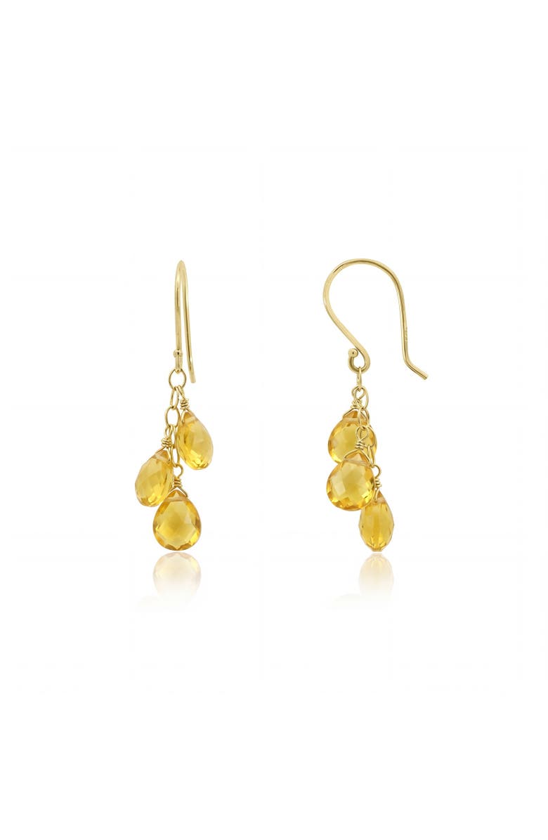 The Lovery Fine Jewelry Citrine Bead Dangle Earrings, Main, color, Citrine