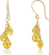 The Lovery Fine Jewelry Citrine Bead Dangle Earrings