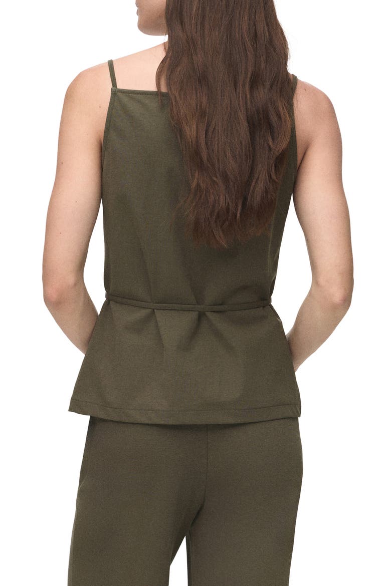 Waist Tie Camisole, Alternate, color, KHAKI GREEN