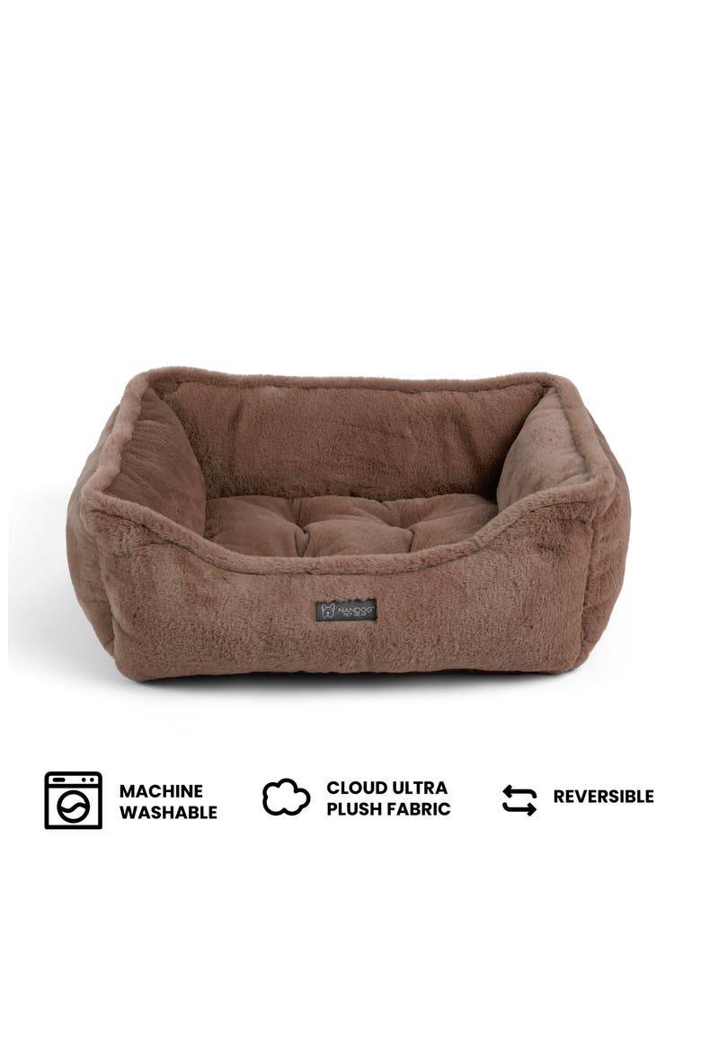 Super Cloud Dog  Bed- Reversible Cat & Dog Bed, Alternate, color, Mocha Brown