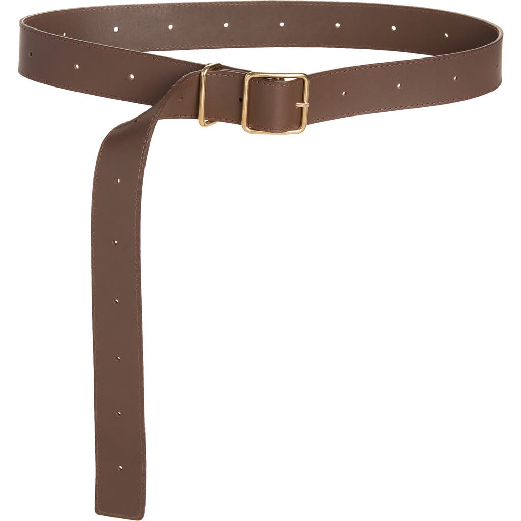 Janessa Leone Adjustable Leather & Metal Alloy Belt In Brown