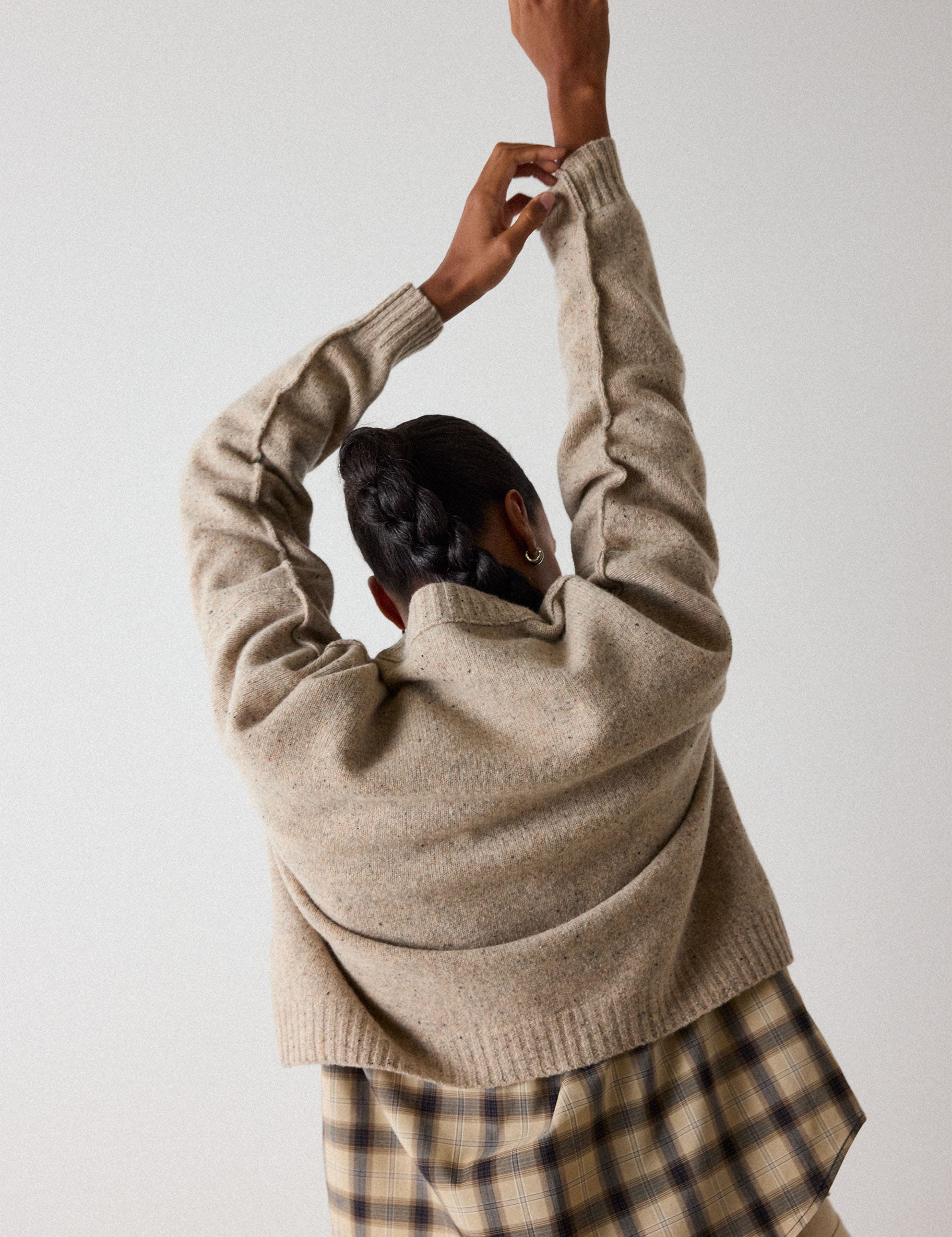 Whistles Wool Curved Hem Knit Sweater (Women) | Nordstrom
