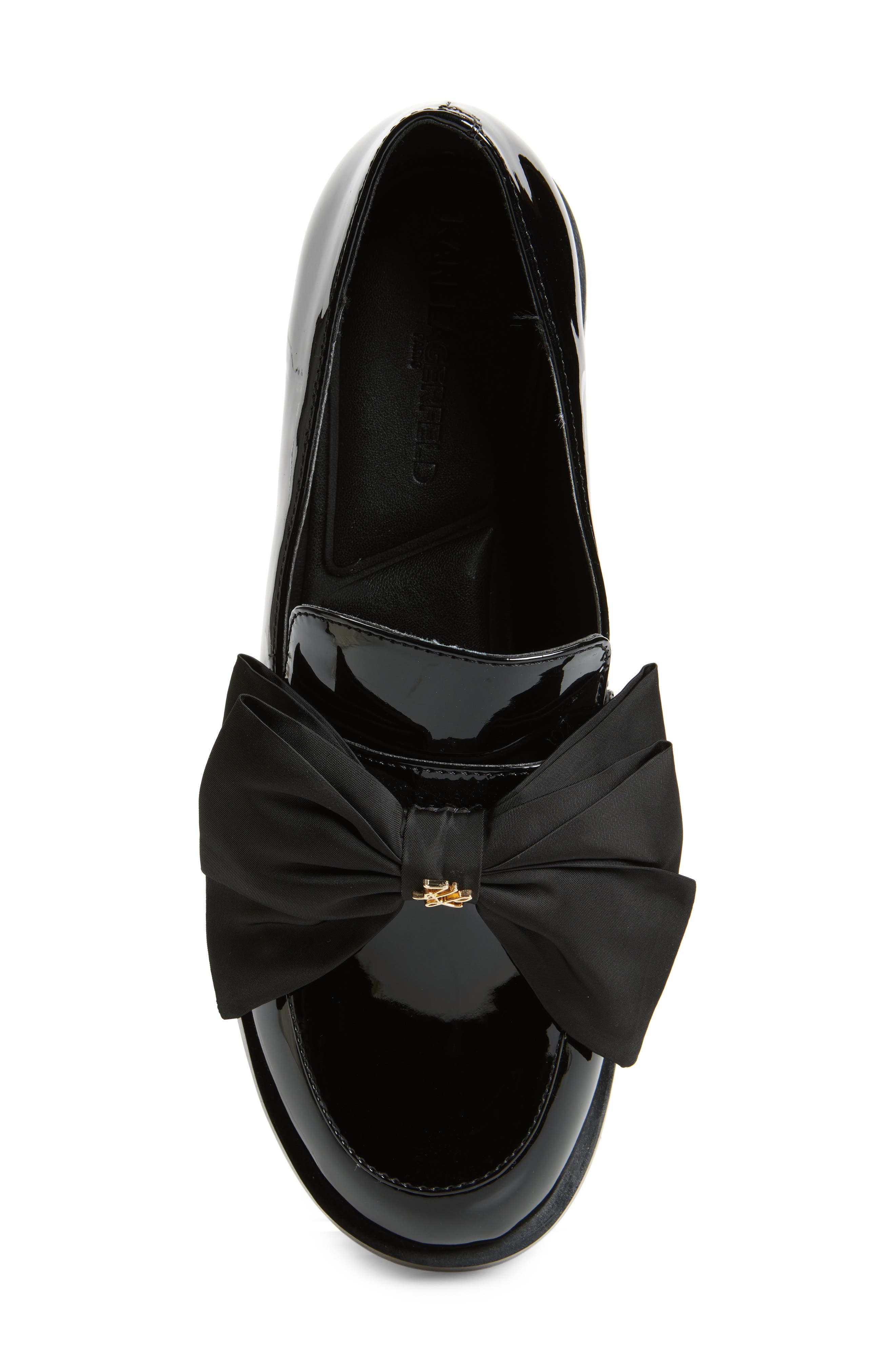KARL LAGERFELD PARIS Calimesa Bow Loafer, Alternate, color, Black
