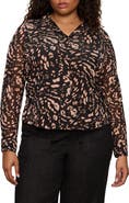 Sanctuary Fitted Mesh Button-Up Shirt