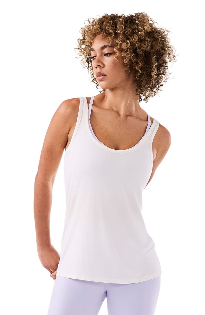 Tavi Fitted Swoop Tank, Alternate, color, Coconut