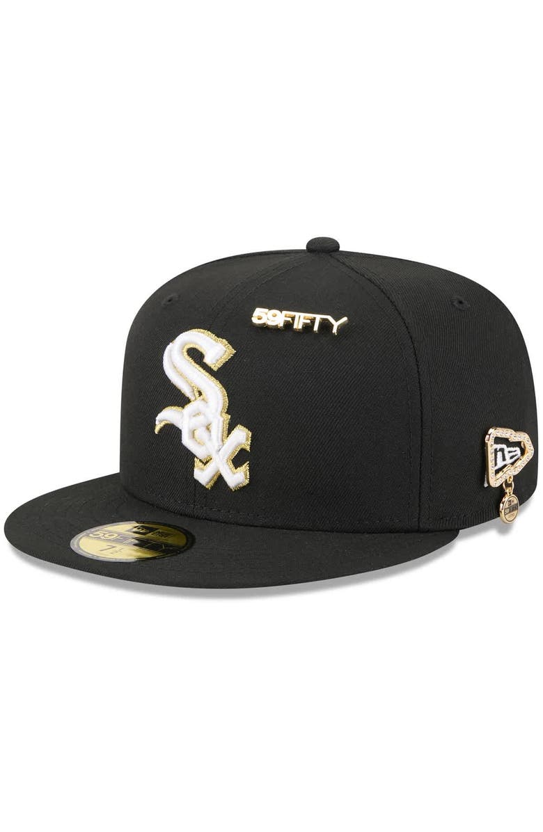 New Era Men's New Era Black Chicago White Sox 2025 59FIFTY Day 59FIFTY Fitted Hat with Pins, Alternate, color, Black