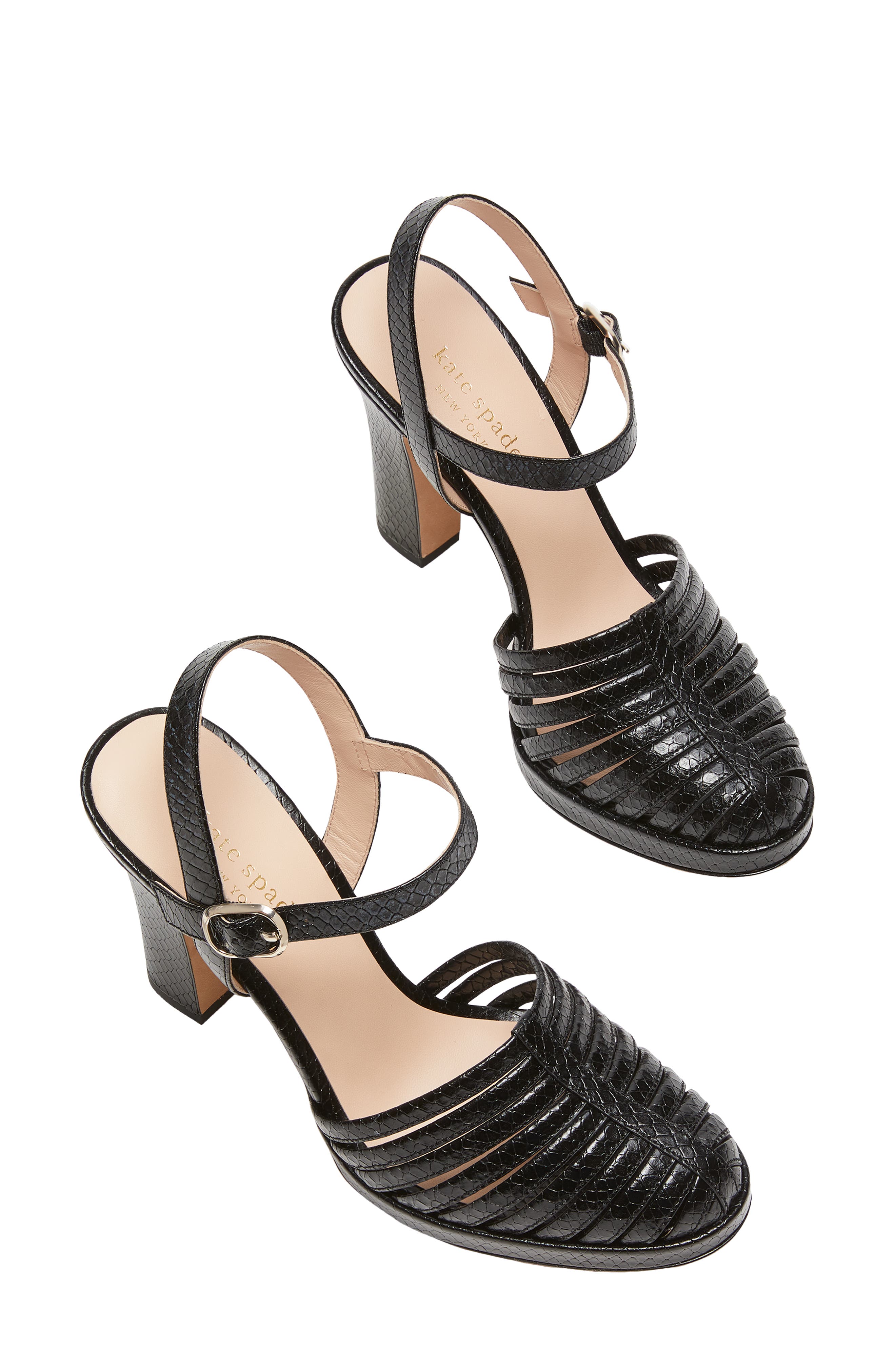 Kate Spade New York campania snakeskin embossed sandal, Alternate, color, 