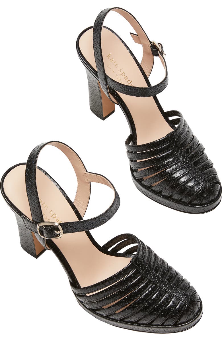 Kate Spade New York campania snakeskin embossed sandal, Alternate, color,