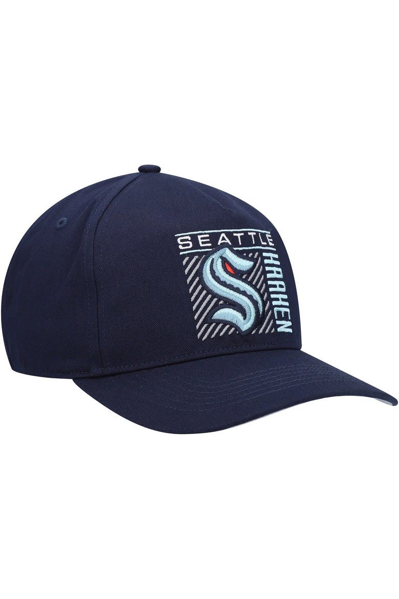 Men's '47 Deep Sea Blue Seattle Kraken Reflex Hitch Snapback Hat, Alternate, color, Navy