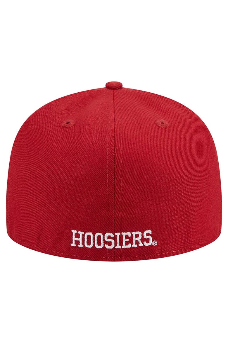 Men's New Era Crimson Indiana Hoosiers 59FIFTY Fitted Hat, Alternate, color, Crimson