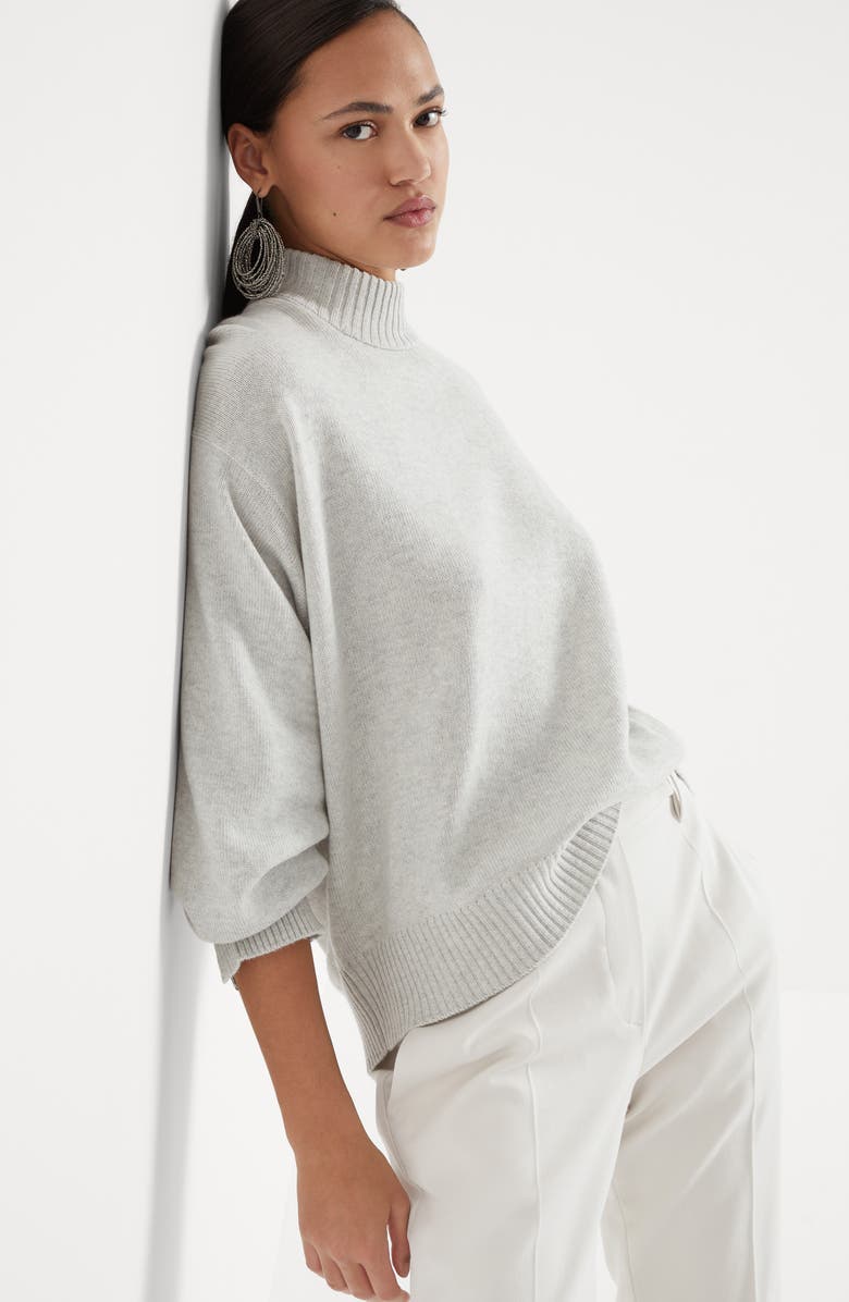 Brunello Cucinelli Funnel neck sweater, Alternate, color, 