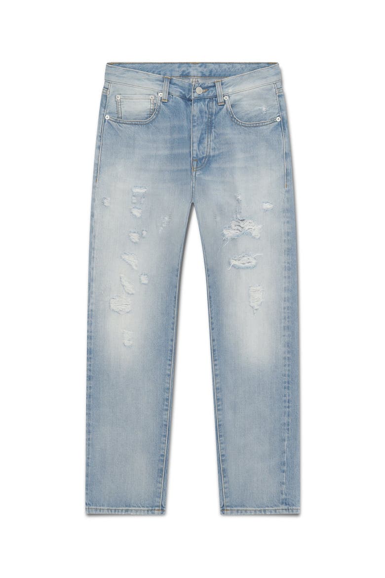 Japan Denim Five Pocket Slim Fit Pants, Main, color, Bleach Wash