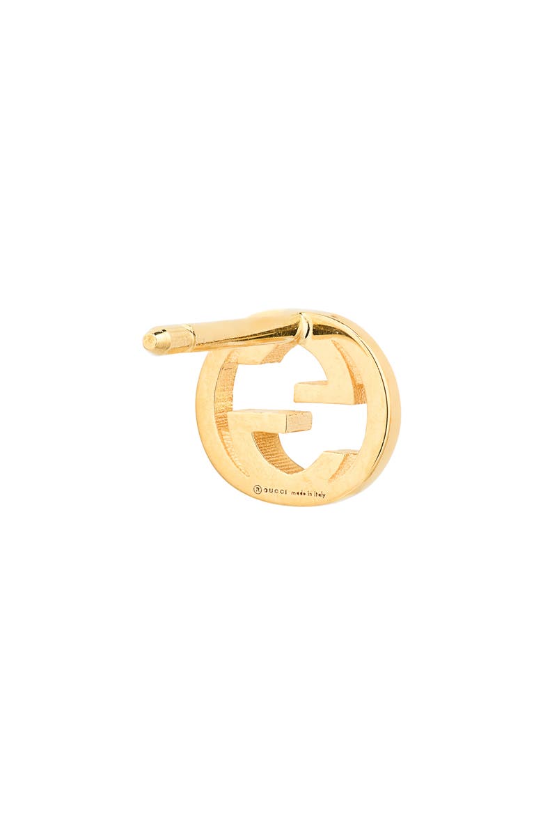 Interlocking G Stud Earrings, Alternate, color, GOLD