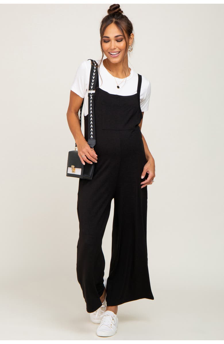 PinkBlush Sleeveless Pocketed Wide Leg Jumpsuit, Main, color, Black