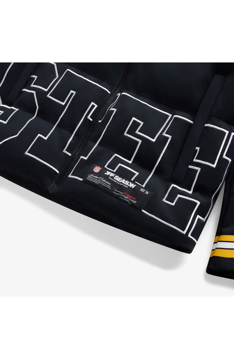 Off Season Unisex Black Pittsburgh Steelers Team Puffer Jacket, Alternate, color, Black