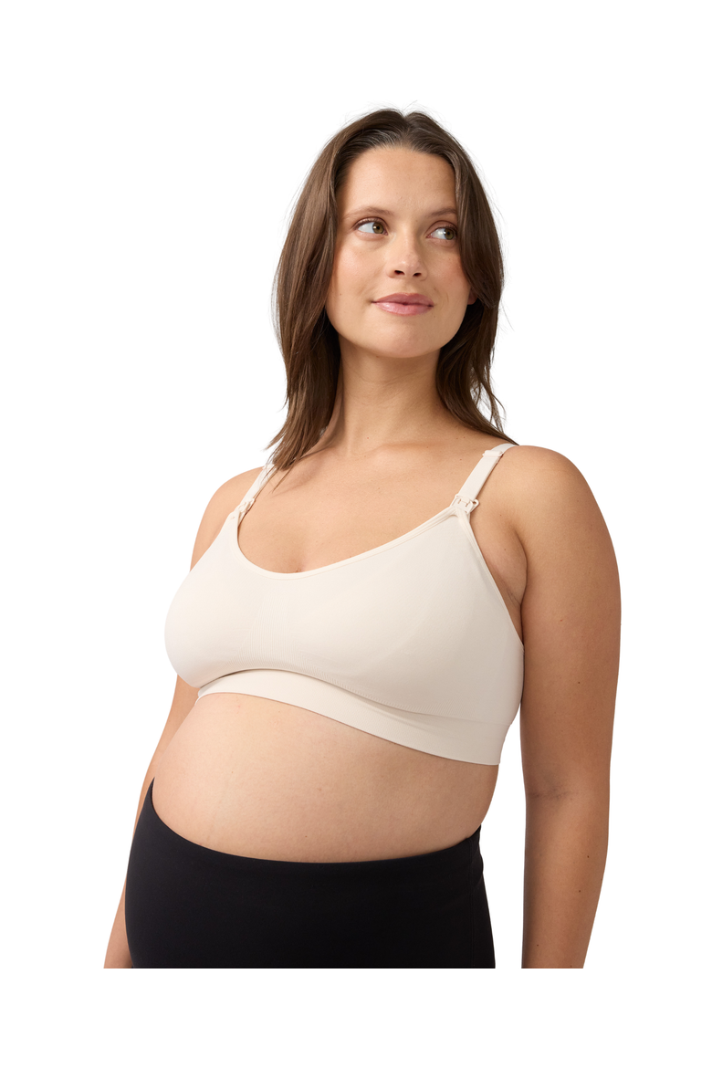 Seamless Nursing + Pumping Bra 2-Pack, Alternate, color, Black/Ash