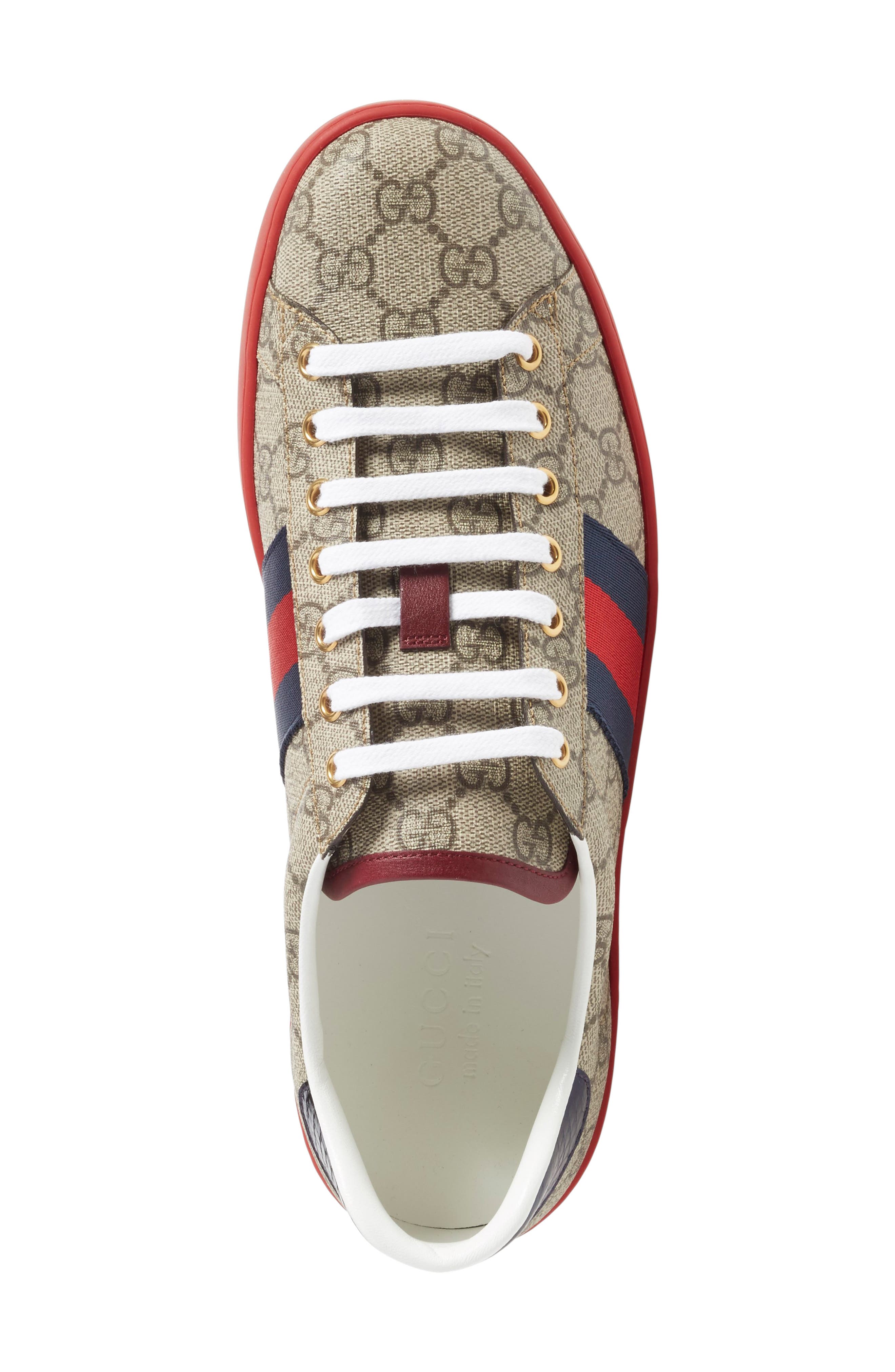 Gucci New Ace GG Supreme Low Top Sneaker, Alternate, color, 