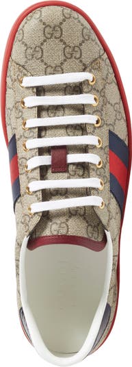 Gucci New Ace GG Supreme Low Top Sneaker (Men) | Nordstrom