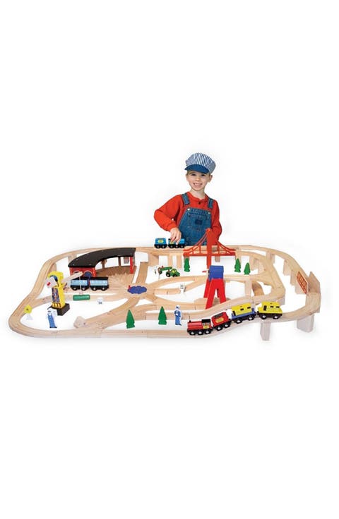132-Piece Wooden Railway Set