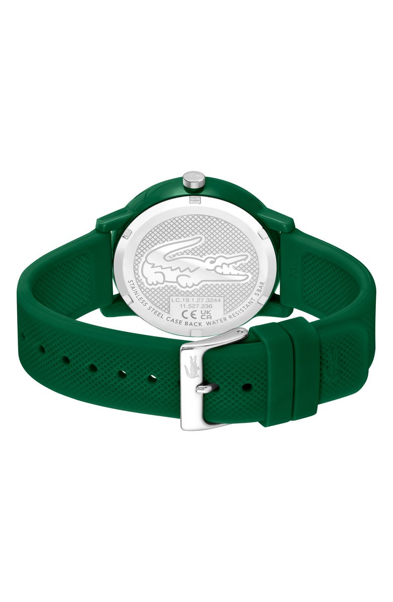 Lacoste 12.12 Silicone Strap Watch, 42mm, Alternate, color, 
