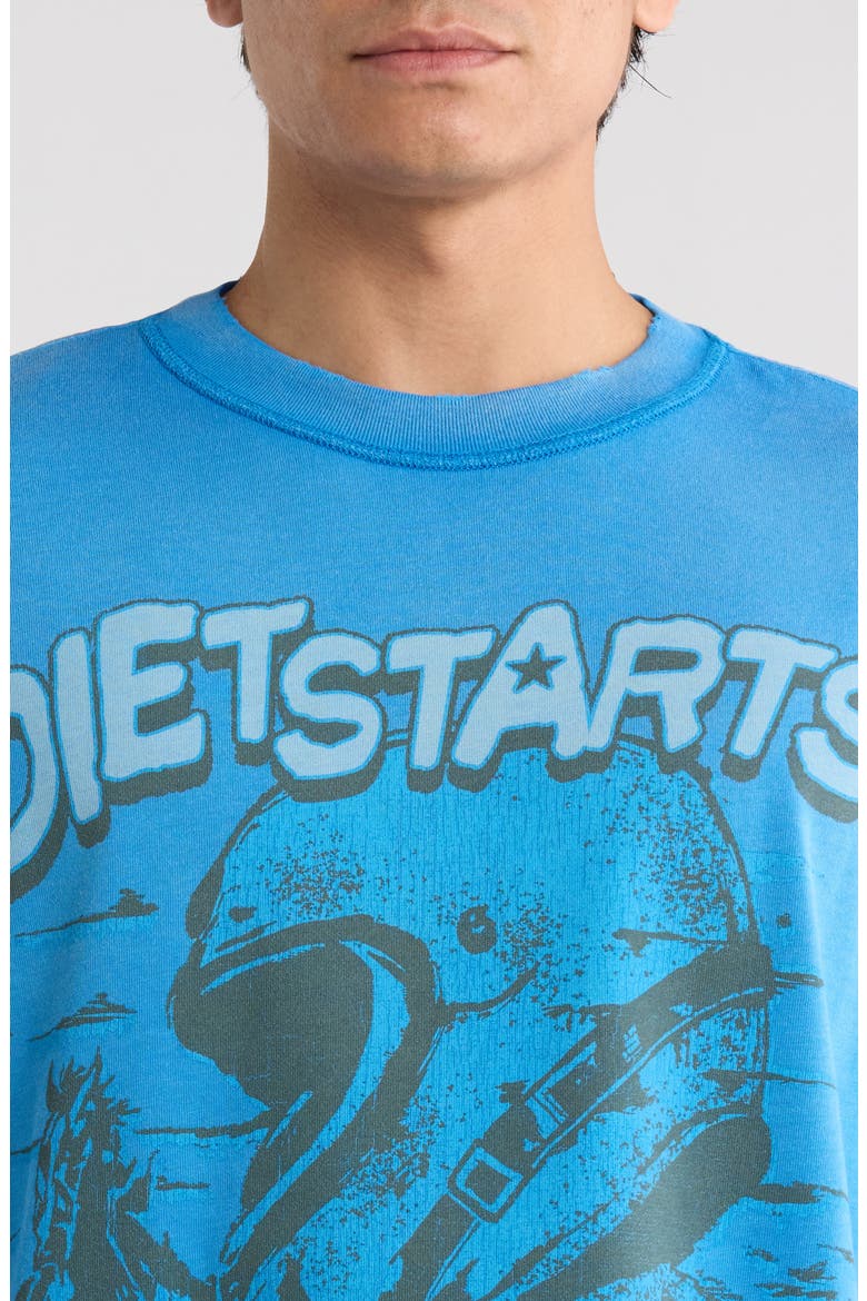 Desert Dawn Cotton Graphic T-Shirt, Alternate, color, BLUE