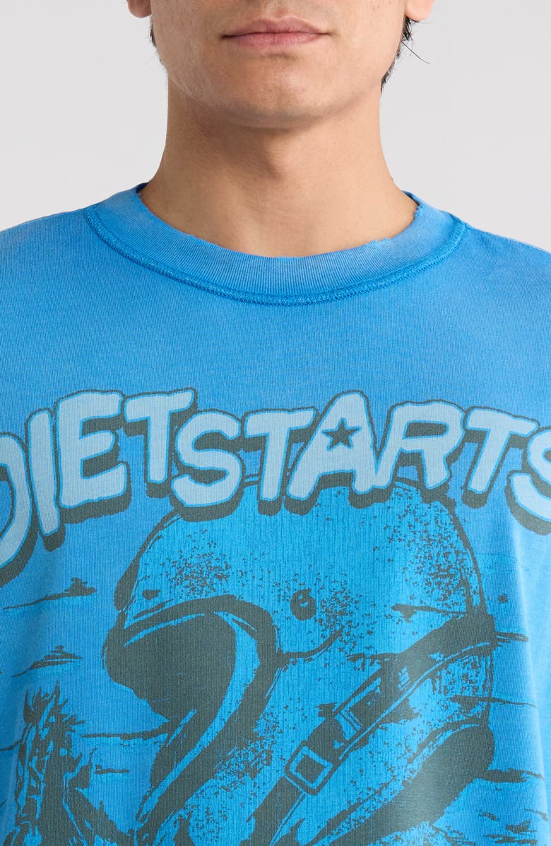 DIET STARTS MONDAY Desert Dawn Cotton Graphic T-Shirt, Alternate, color, Blue