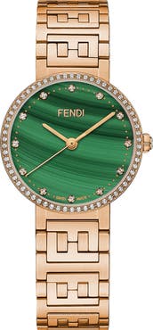 Fendi Forever Fendi Swiss Quartz Diamond Embellished Bracelet Watch, 28mm - 0.40 ctw