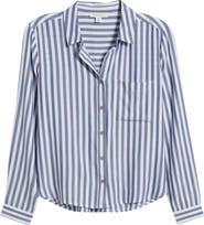 beachlunchlounge Candace Stripe Button-Up Shirt