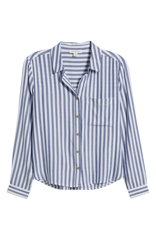 BEACHLUNCHLOUNGE BEACHLUNCHLOUNGE CANDACE STRIPE BUTTON-UP SHIRT 