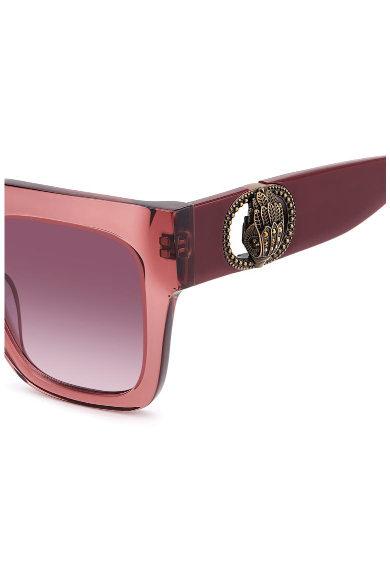 50mm Gradient Square Sunglasses, Alternate, color, CRYSTAL BURGUNDY/ PINK