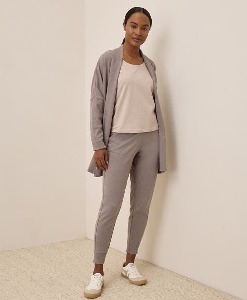 Shop Pact Organic Cotton Airplane Jogger In Deep Taupe Heather