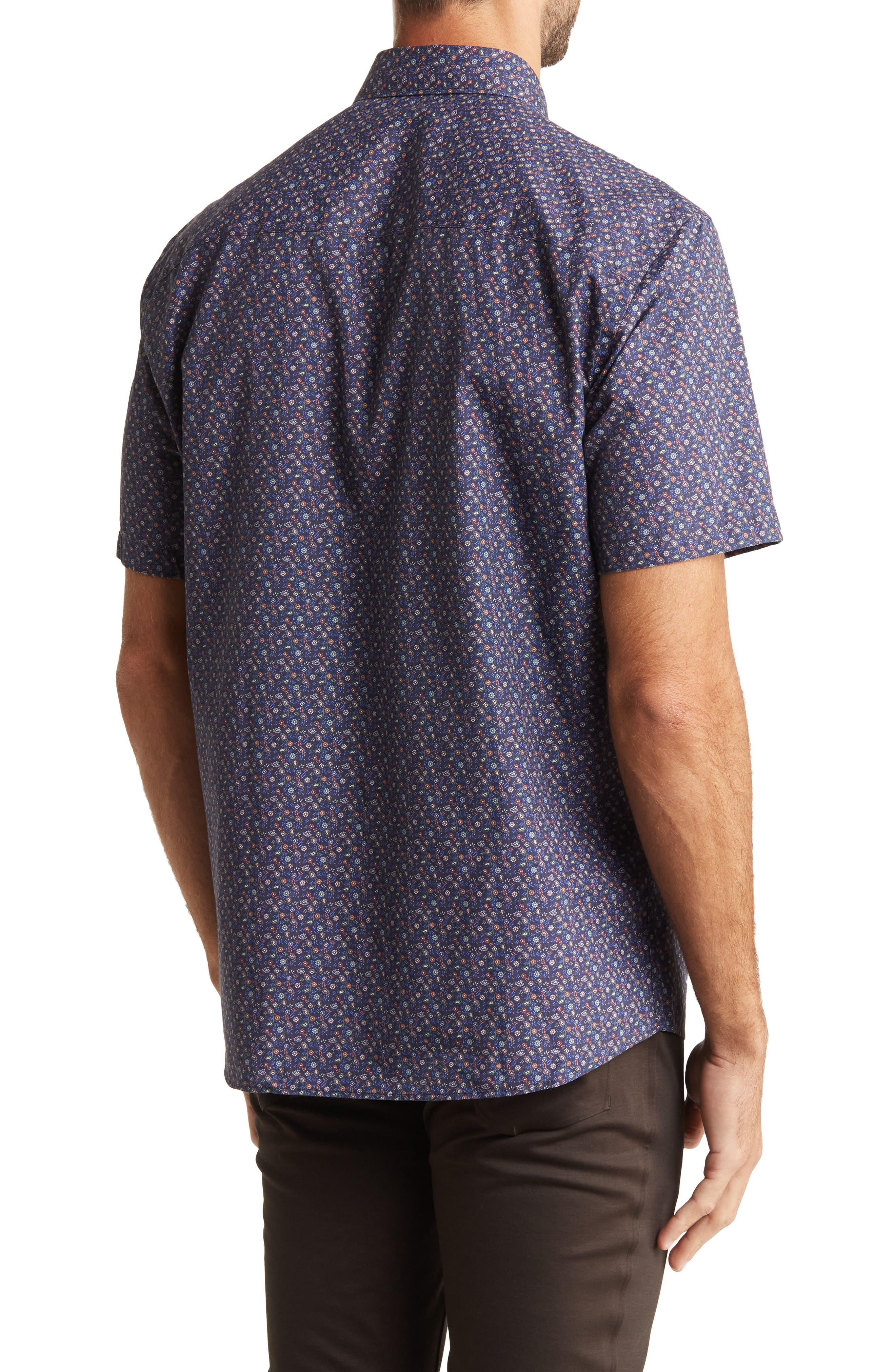 Alvin Floral Print Short Sleeve Button-Up Shirt - image 2